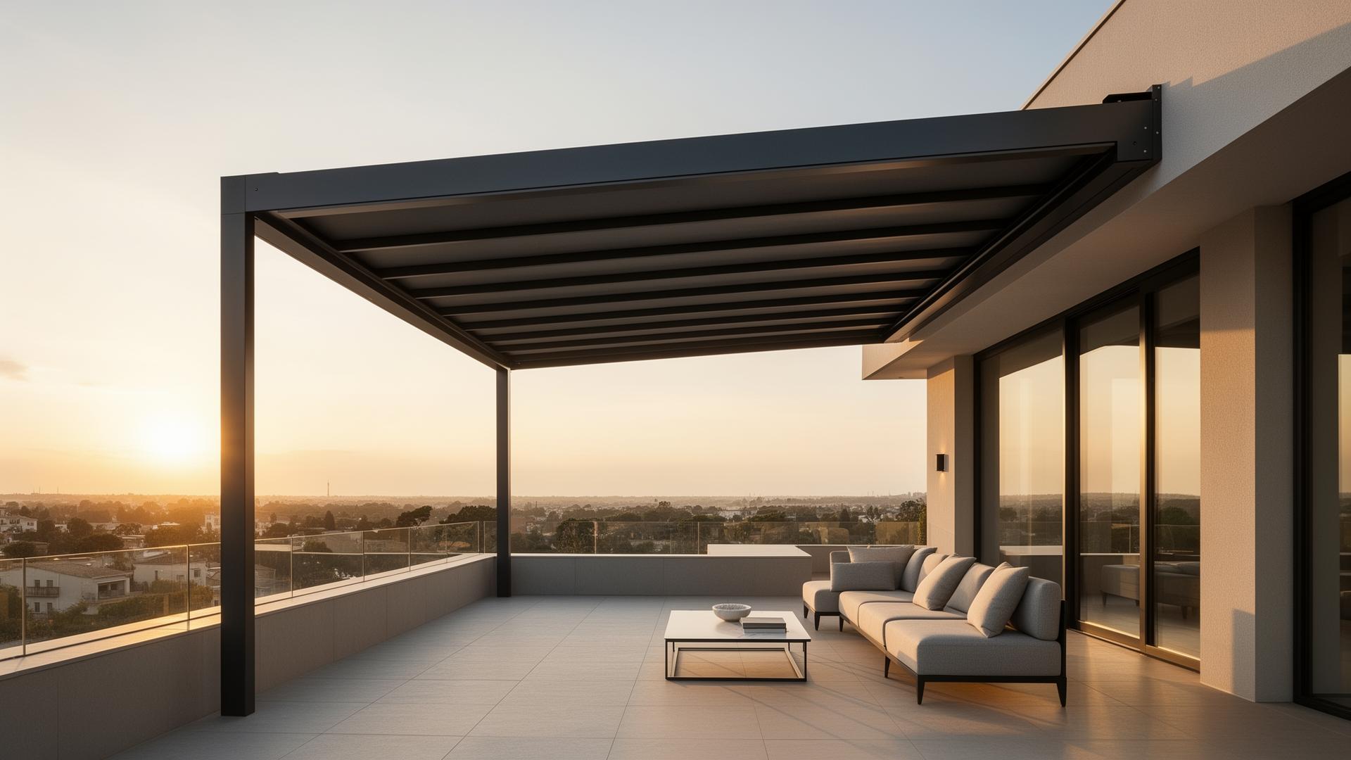 Moderne Markise auf Designer-Terrasse – ROFEMA Cransveld